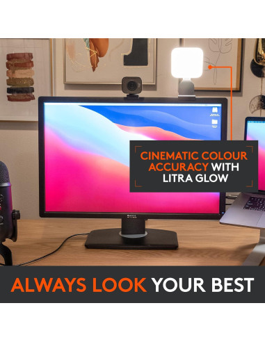 Luz LED Logitech Litra Glow para Streaming con TrueSoft