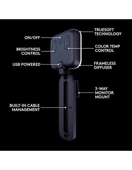Luz LED Logitech Litra Glow para Streaming con TrueSoft