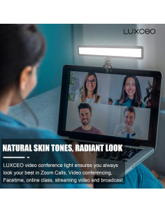 Luz para Videoconferencias LUXCEO WS66-2 USB, 249g 2