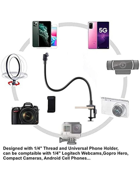 Soporte para Teléfono y Webcam Ajustable Etubby 70 cm