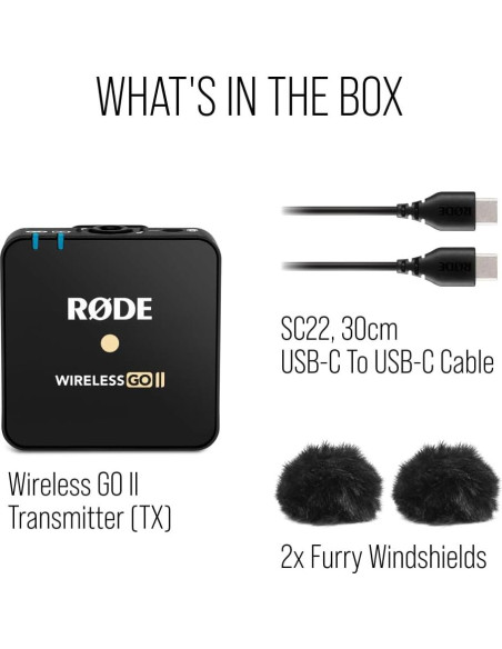 Transmisor Inalámbrico RDE GO II TX Ultra-Compacto 30g