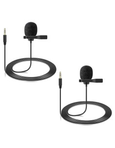 Paquete de 2 Micrófonos Lavalier CaTeFo LM2 para DJI y Rode