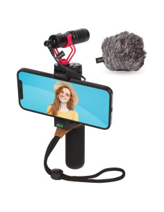 Kit de Vlogging Movo para Smartphone con Micrófono y Mango