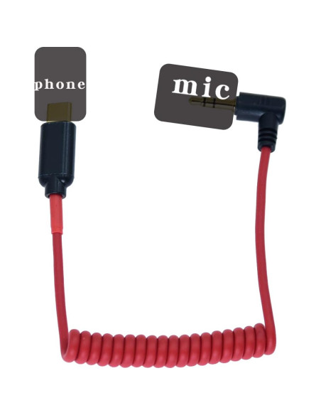 Adaptador USB C a TRS 3.5mm Arklove para Micrófonos