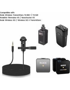 Micrófono Lavalier Rode Wireless GO II 1.5m Omnidireccional 2