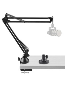 Brazo de Micrófono Geekria para Rode PodMic y NT-USB - Soporte de Mesa