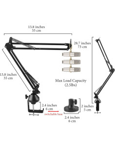 Brazo de Micrófono Geekria para Rode PodMic y NT-USB - Soporte de Mesa 2