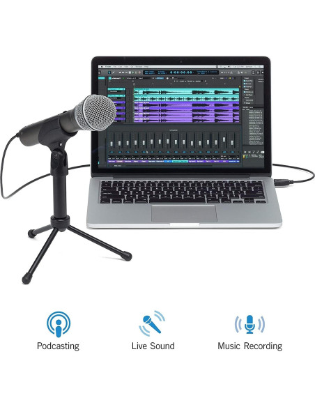 RDE RDECaster Pro II + Micrófono Dinámico Samson Q2U