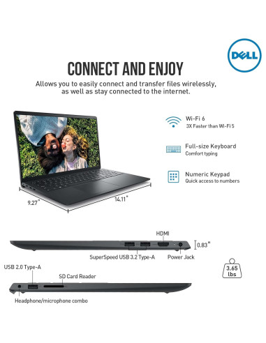 Laptop Dell Inspiron 15 3000 i7 32GB RAM 1TB SSD Windows 11