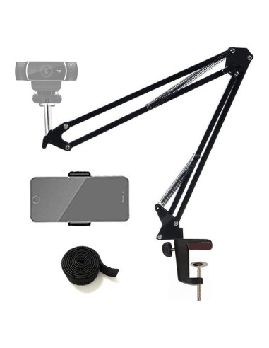 Soporte de teléfono con brazo de tijera Etubby para webcam y celulares