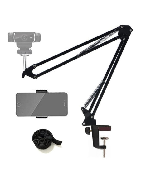 Soporte de teléfono con brazo de tijera Etubby para webcam y celulares