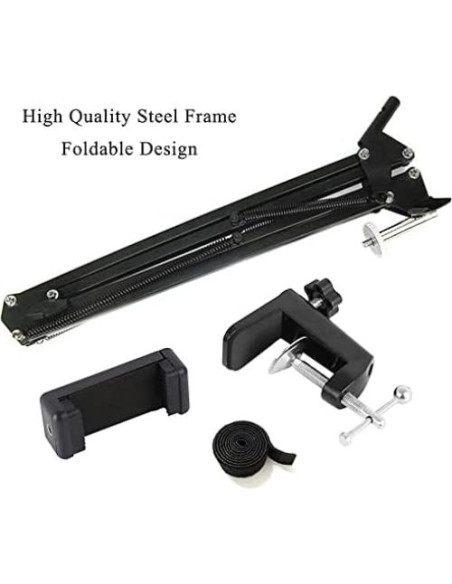 Soporte de teléfono con brazo de tijera Etubby para webcam y celulares