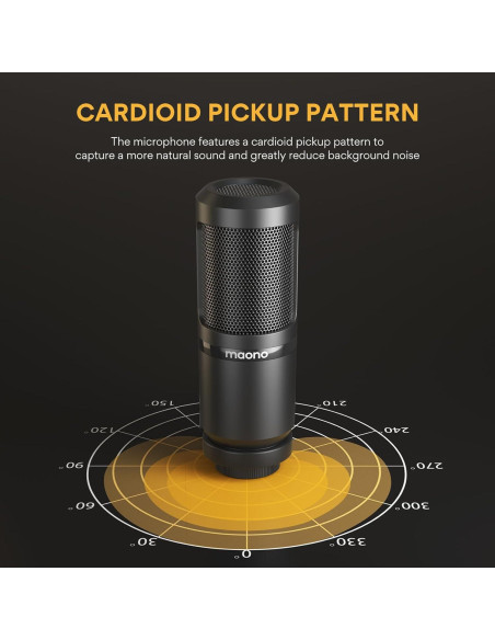 Micrófono de Condensador MAONO PM325T Cardioide para Estudio