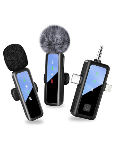 Micrófono Lavalier Inalámbrico M1 para iPhone y Android