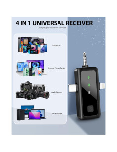 Micrófono Lavalier Inalámbrico M1 para iPhone y Android 2