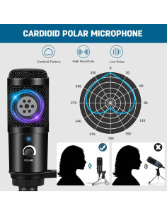 Micrófono USB ARCHEER Condensador Cardioide para PC y Mac 2