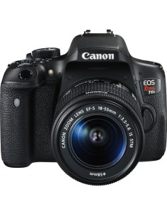 Cámara DSLR Canon EOS Rebel T6i con lente 18-55mm y Wi-Fi 2