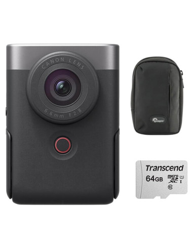 Cámara Compacta Canon PowerShot V10 Plata 4K 19mm + 64GB