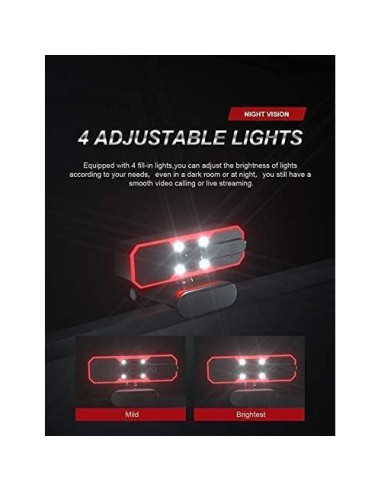 Cámara Web HD 1080p BeezTek con Micrófono y RGB