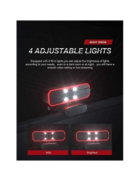 Cámara Web HD 1080p BeezTek con Micrófono y RGB