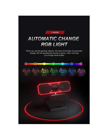 Cámara Web HD 1080p BeezTek con Micrófono y RGB