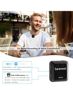 Micrófono Lavalier Inalámbrico Saramonic Blink M2 250m 2