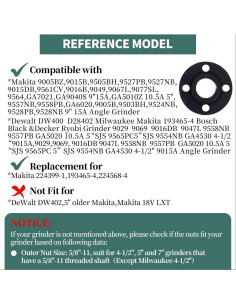Conjunto de Tuercas y Eje de Extensión para Amoladora Angular Relioky 2