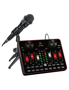 Paquete de Micrófono para Podcast G1 con Mezclador de Sonido