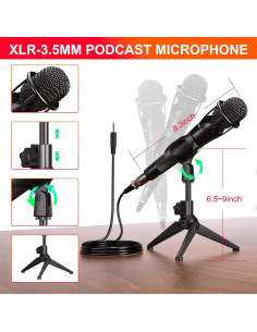 Paquete de Micrófono para Podcast G1 con Mezclador de Sonido 2