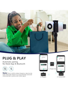 Micrófono Lavalier Inalámbrico Sevenoak SKM-S2-U Tipo-C 2