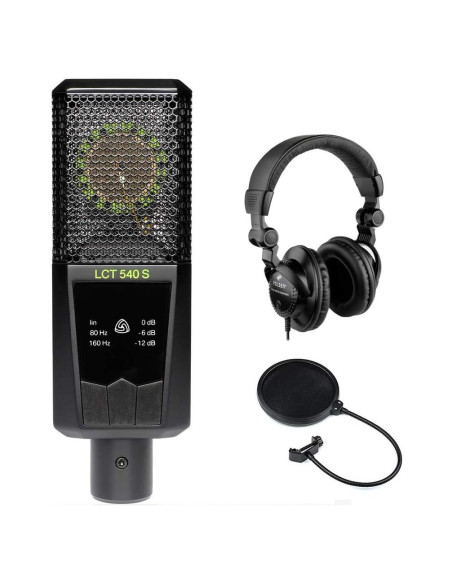 Micrófono de Condensador Cardioide Lewitt LCT 540 Subzero con Auriculares Polsen HPC-A30