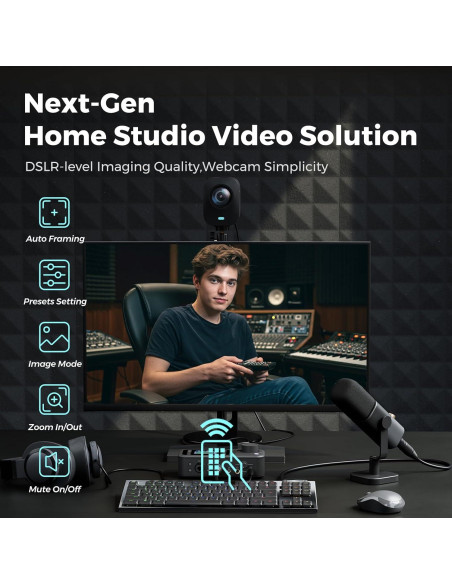 Cámara de Streaming 4K NearStream VM20 con Soporte Ajustable