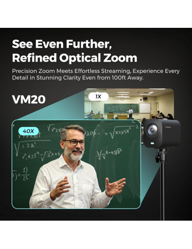 Cámara de Streaming 4K NearStream VM20 con Soporte Ajustable