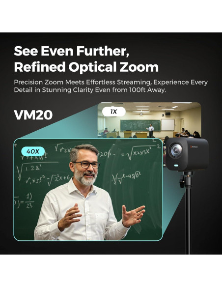 Cámara de Streaming 4K NearStream VM20 con Soporte Ajustable