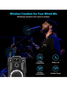 Transmisor Receptor Inalámbrico XLR Phenyx Pro PTU-X 30m 2