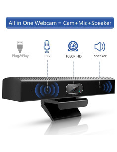 Cámara de Conferencia PolaTab Q95 Full HD 1080p con Micrófono y Altavoz 2