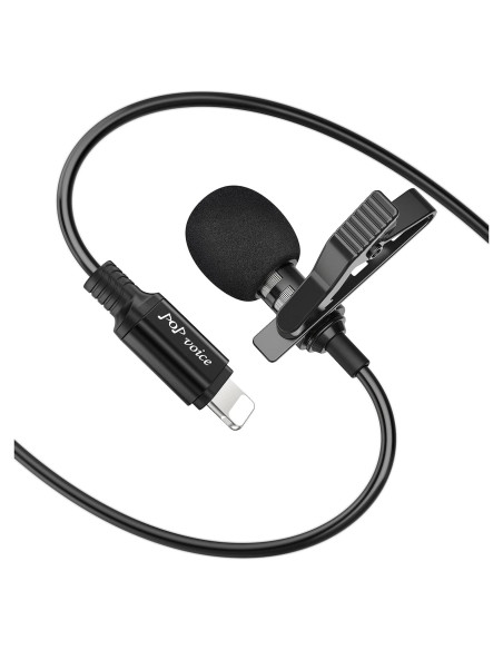 Micrófono Lavalier PoP voice Profesional para iPhone 2.01m