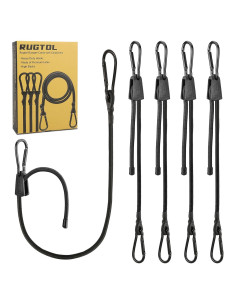 Cuerdas Bungee Ajustables Rugtol 4 Pcs 101.6 cm Alta Resistencia