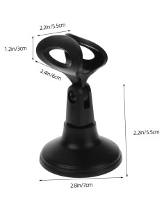 Soporte de Micrófono de Escritorio Ajustable 2 Piezas Negro 2