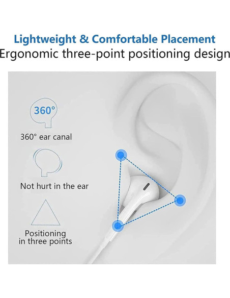 Auriculares USB C YouthCity HiFi Estéreo con Micrófono - 2 Paquetes