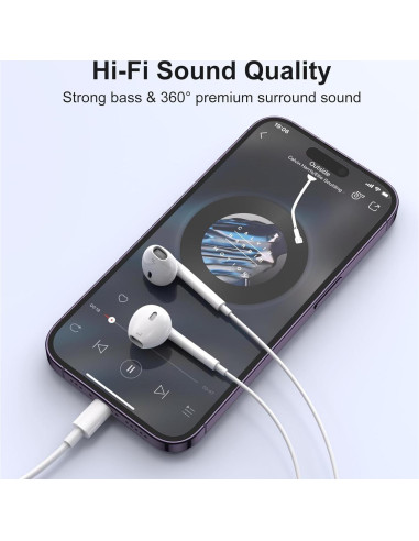 Auriculares USB C YouthCity HiFi Estéreo con Micrófono - 2 Paquetes