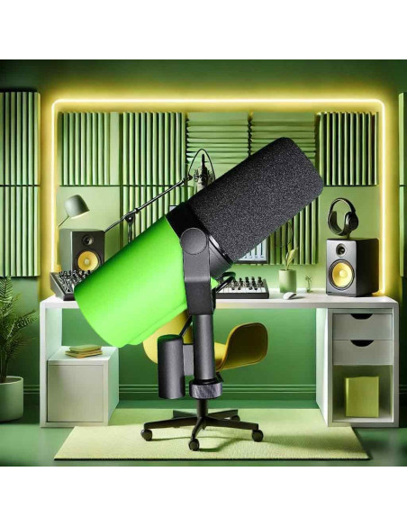 Cubierta de micrófono verde lima Myc para Shure SM7B/SM7dB