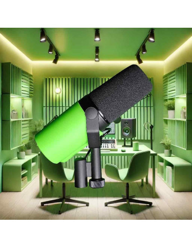 Cubierta de micrófono verde lima Myc para Shure SM7B/SM7dB