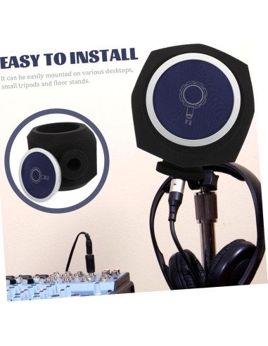 Funda de Esponja para Micrófono FAVOMOTO Azul Aislante de Ruido