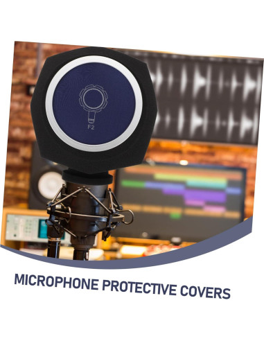 Funda de Esponja para Micrófono FAVOMOTO Azul Aislante de Ruido