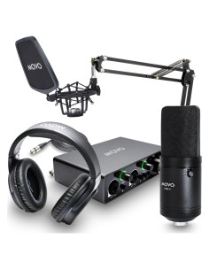 Kit de Micrófono de Condensador Movo VSM-5 con Interfaz MDX-1
