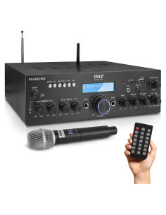 Amplificador Estéreo Pyle PDA8BUWM.5 200W Bluetooth Micrófono Inalámbrico