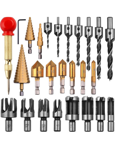 Juego de Herramientas de Perforación Rocaris 26 Pcs para Carpintería