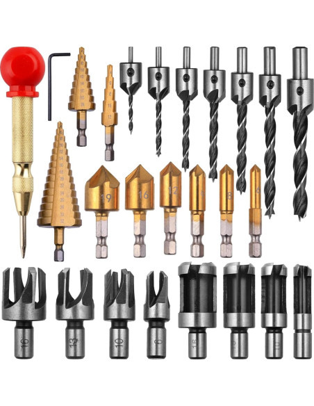 Juego de Herramientas de Perforación Rocaris 26 Pcs para Carpintería