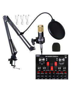 Kit de Podcast Profesional ALSO GO con Micrófono BM-800 y V8S
